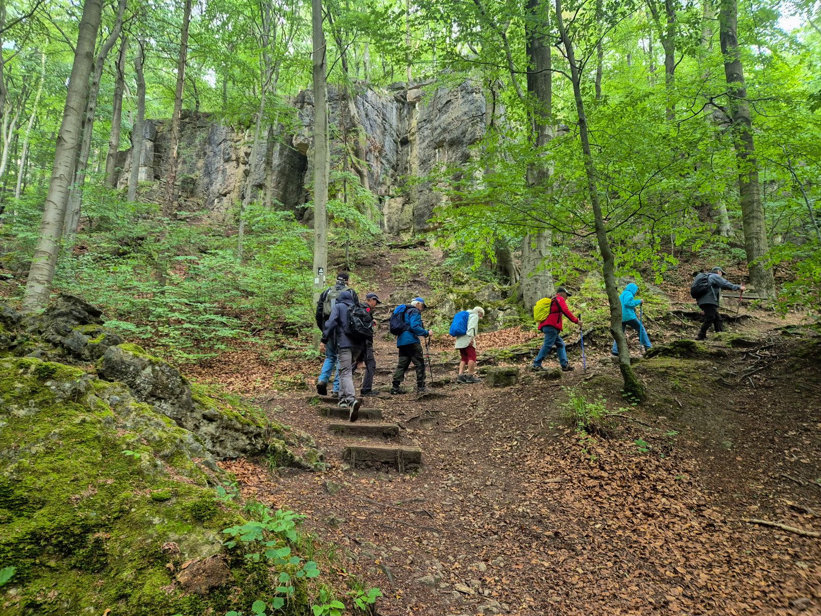 3. Die ersten Felsen der Lippoldshöhle kommen in Sicht