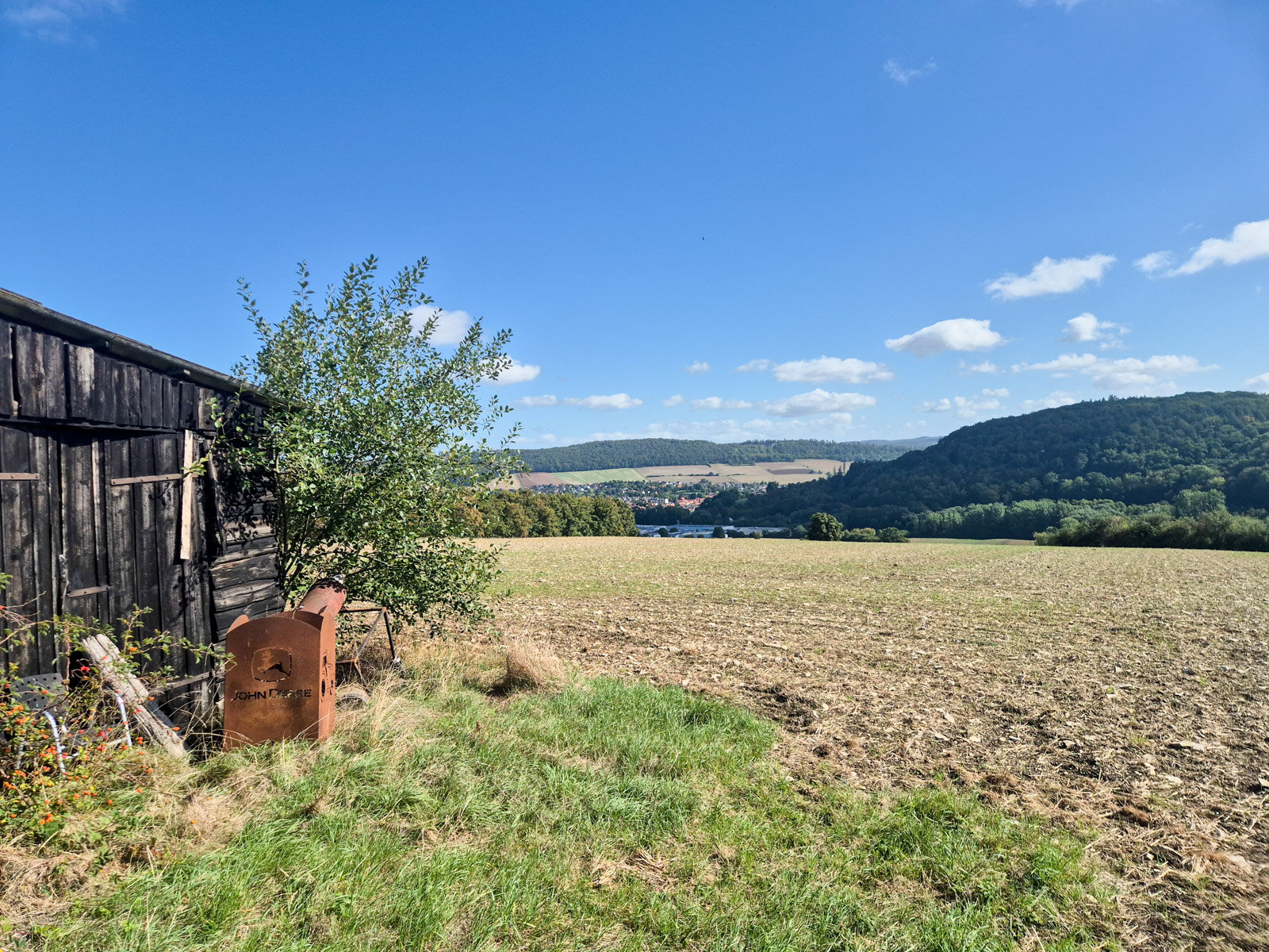 Blick auf Delligsen und den Steinberg
