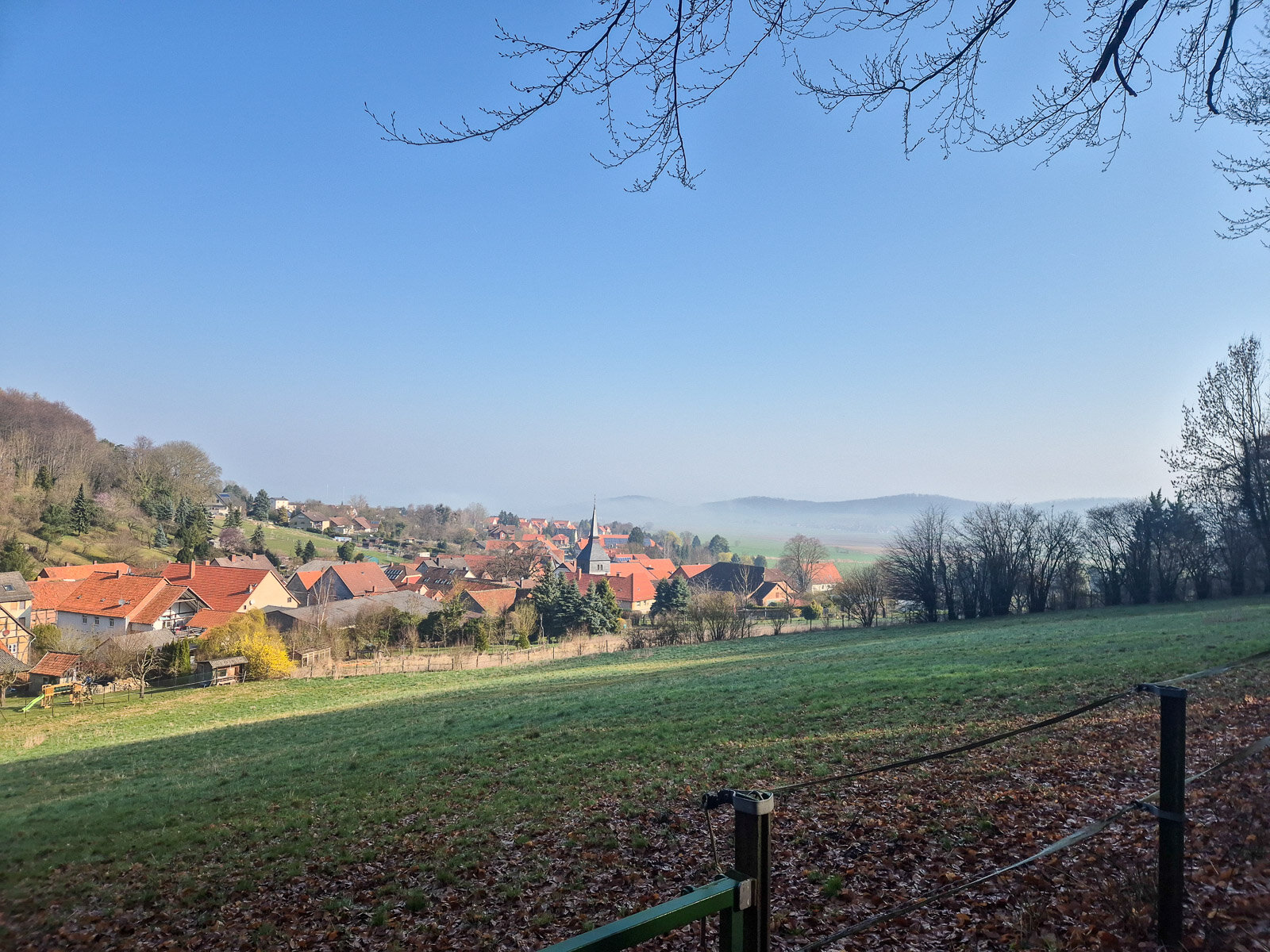 Blick auf Marienhagen am Morgen