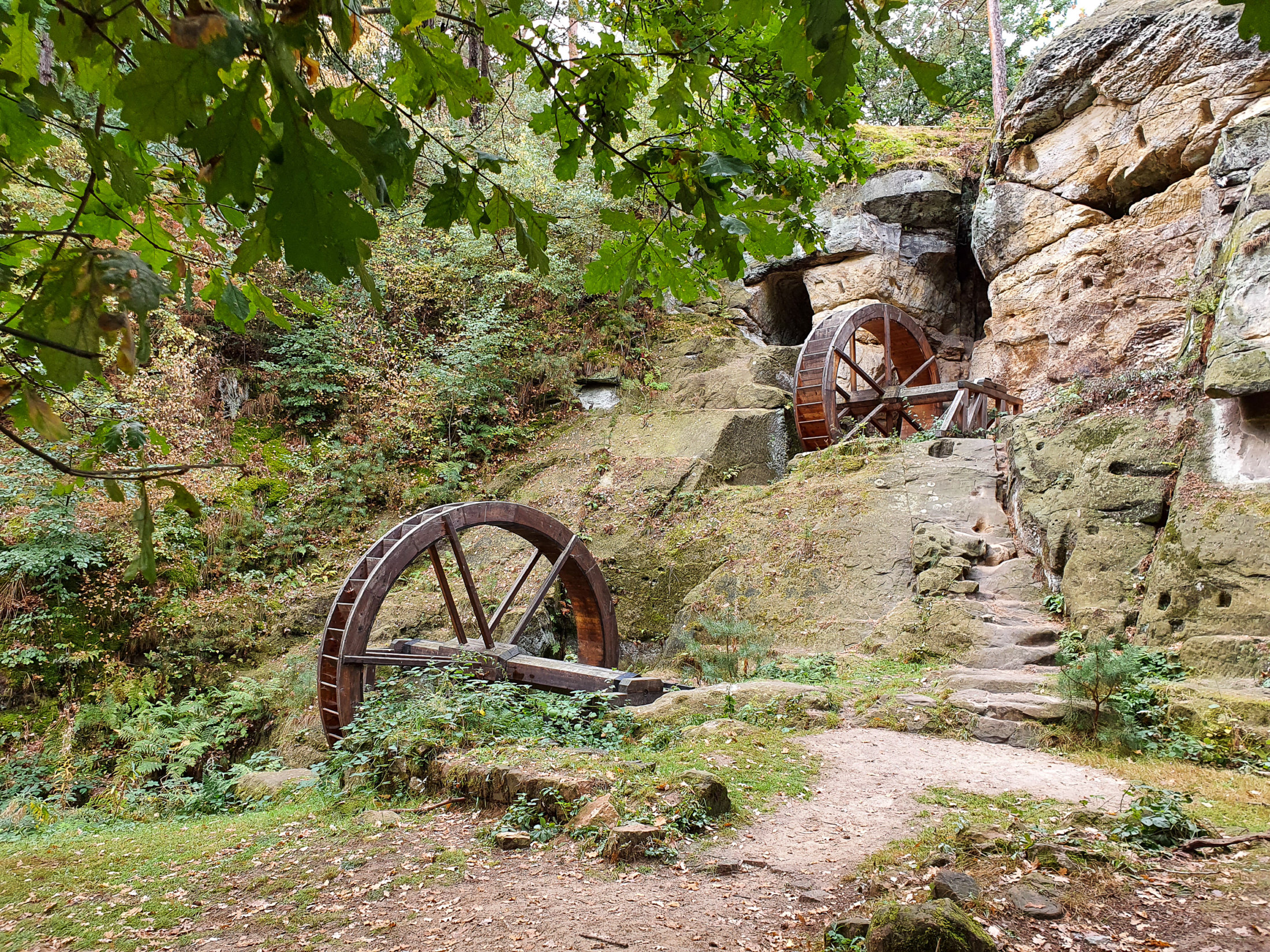 Regensteinmühle mit den zwei Wasserrädern