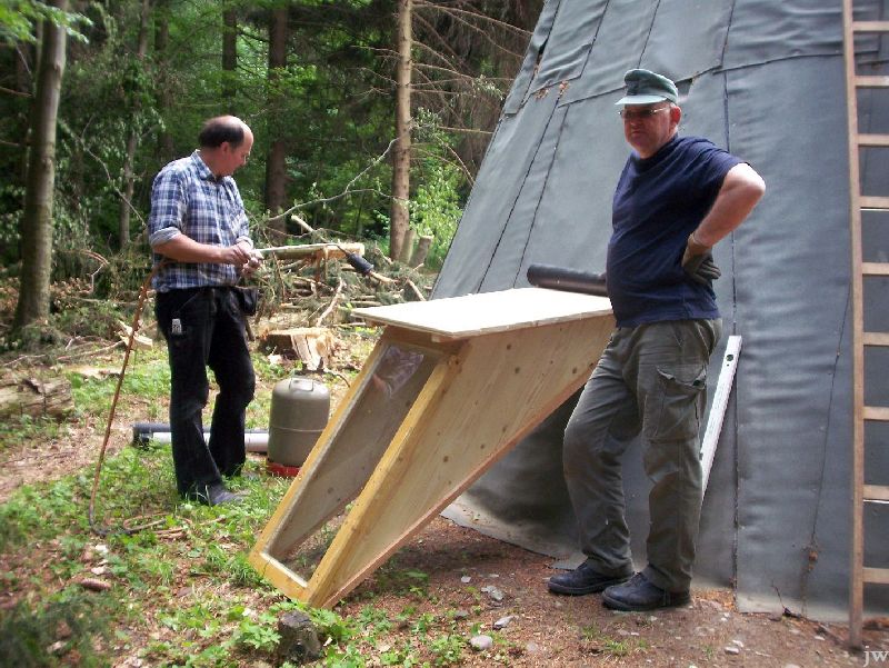 30.07.2011: Renovierung der Köhlerhütte