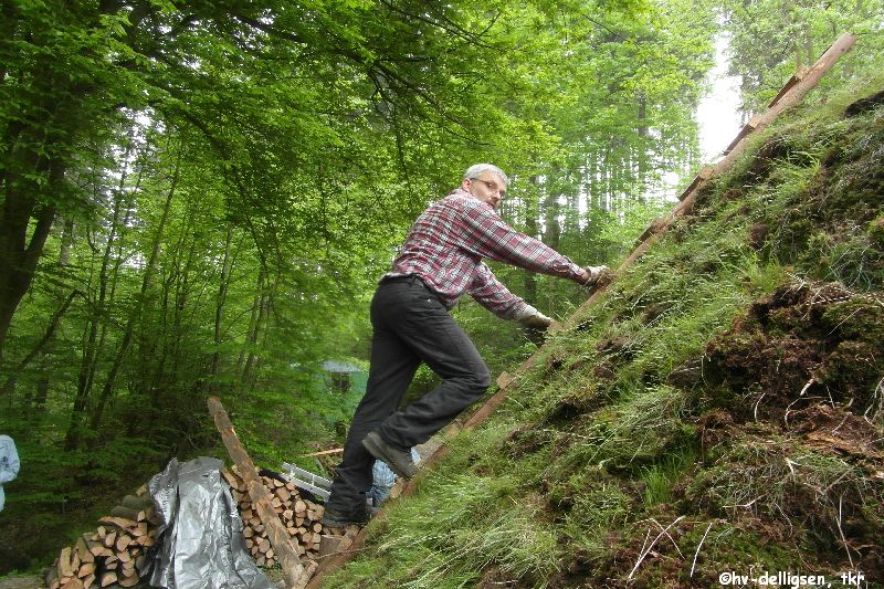 05.2013: Aufbau für das Meilerfest