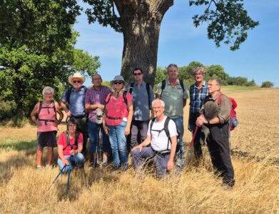 Gruppenfoto im Schatten einer  Eiche