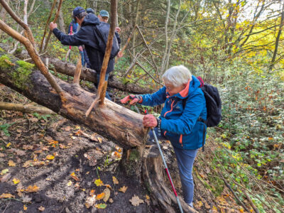 Kletterpartie im Steilhang