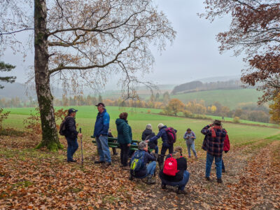 Kurze Pause mit Blick ins Tal