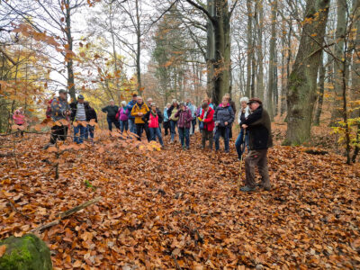 Martin Gorisson erläutert  die Bedeutung des Berechtigungssteins