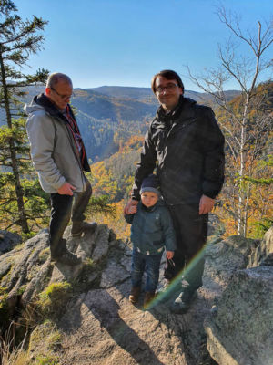 Peter, Noah und Tobias genießen die tolle Aussicht