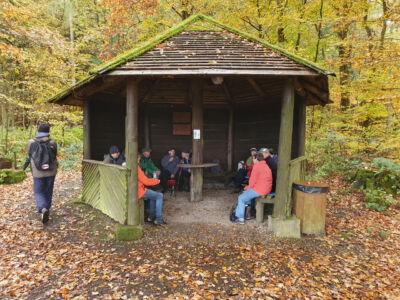 Rast in der Kaierder Hütte