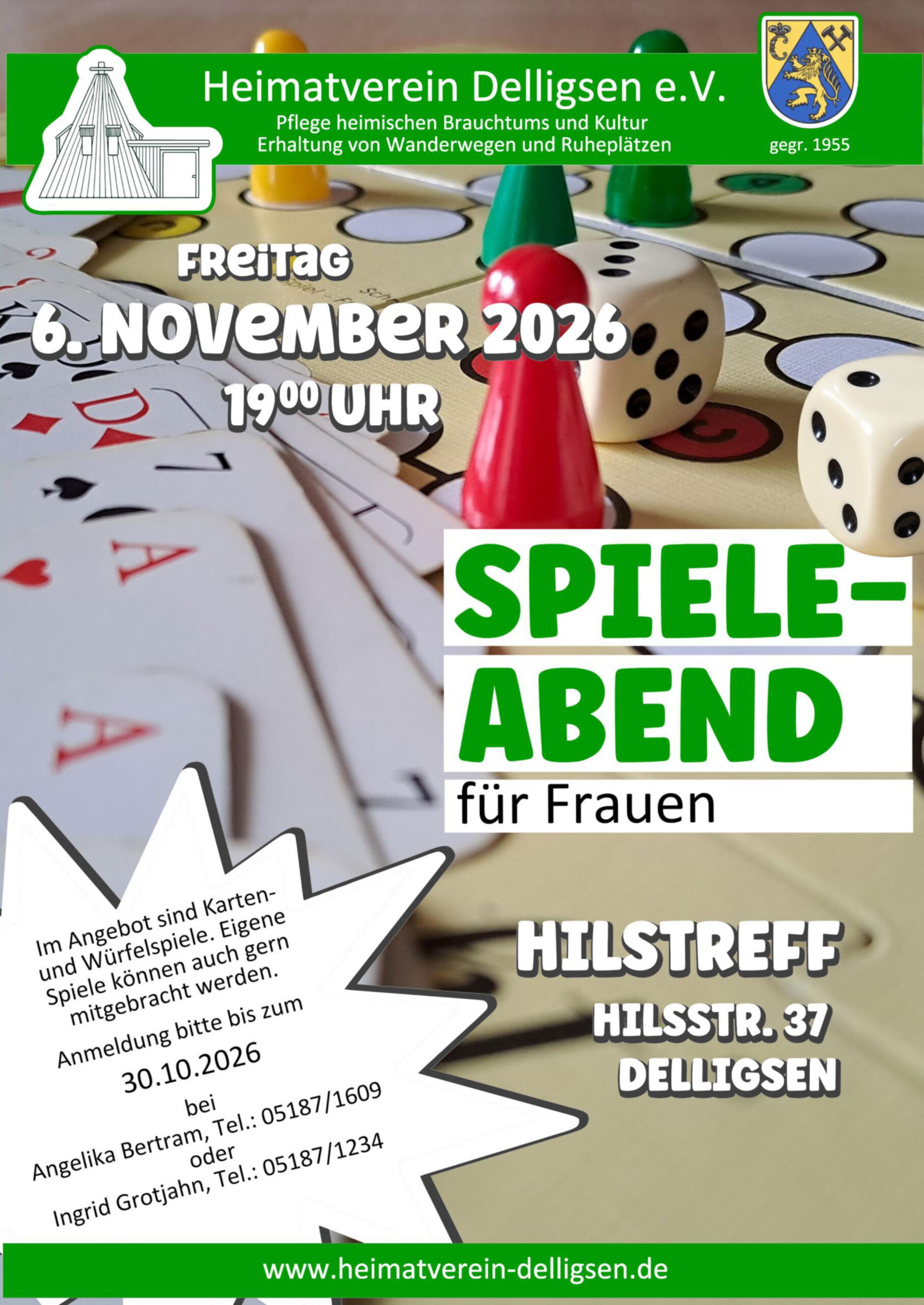 Plakat Spieleabend November 2026